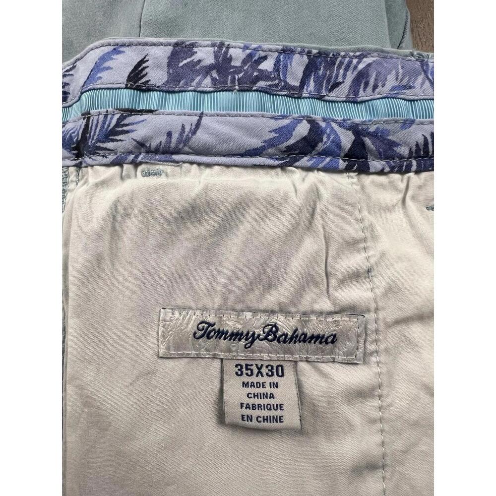 Tommy Bahama Boracay Island Chino Flat Front Garment Dyed Blue 35x30 (36x29) - Picture 8 of 10